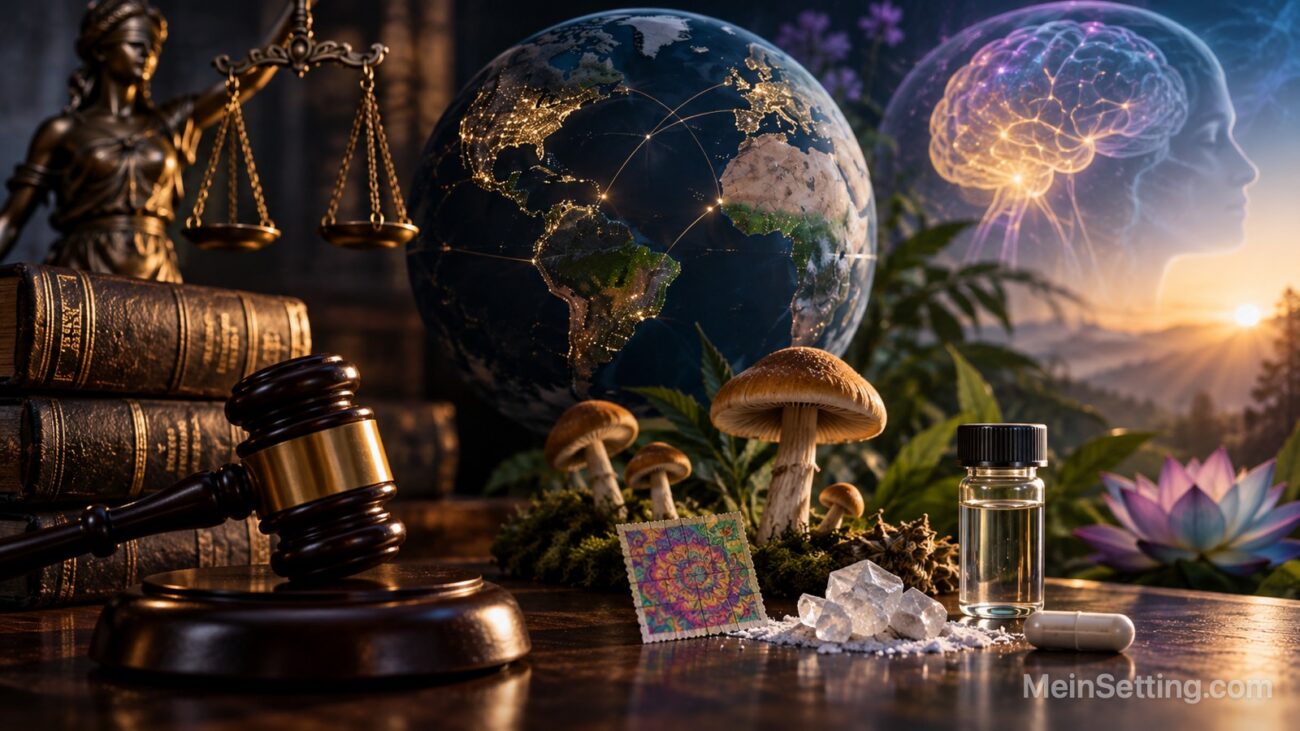Rechtslage von Psychedelika weltweit im Ratgeber behandelt: Darum ist es möglicherweise legal!